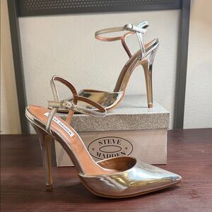 Steve Madden Metallic Silver Stilettos